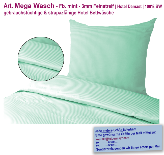 Bettwäsche Mega Wasch Fb. mint